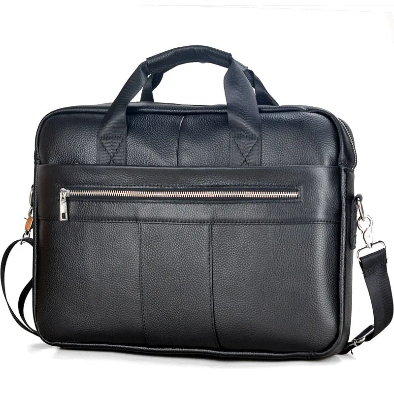 Men's Genuine Leather Handbags Laptop Bag Business Travel Messenger Bag