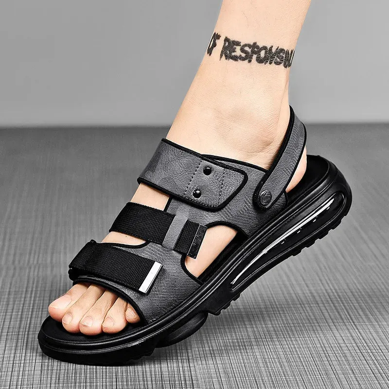 Men's Summer Casual Style Dual Purpose Soft-Soled Flat Sandals