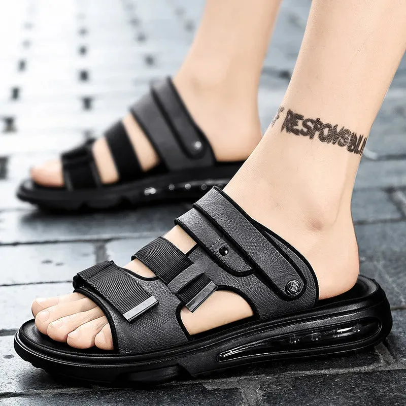 Men's Summer Casual Style Dual Purpose Soft-Soled Flat Sandals