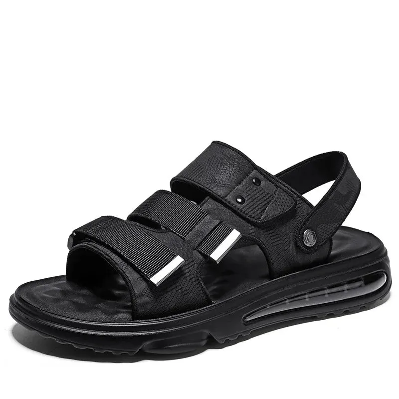 Men's Summer Casual Style Dual Purpose Soft-Soled Flat Sandals