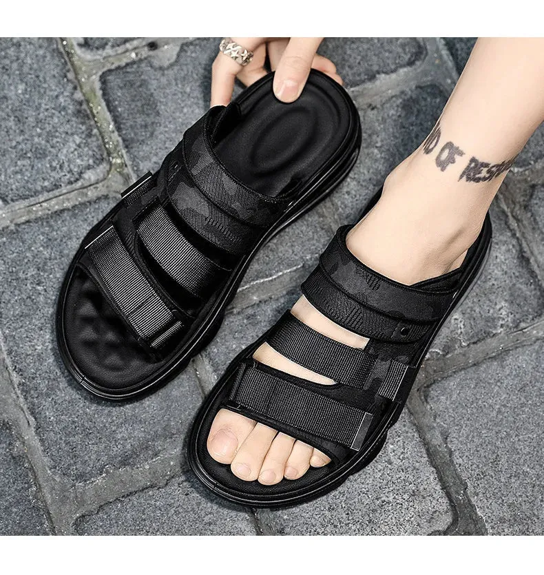 Men's Summer Casual Style Dual Purpose Soft-Soled Flat Sandals