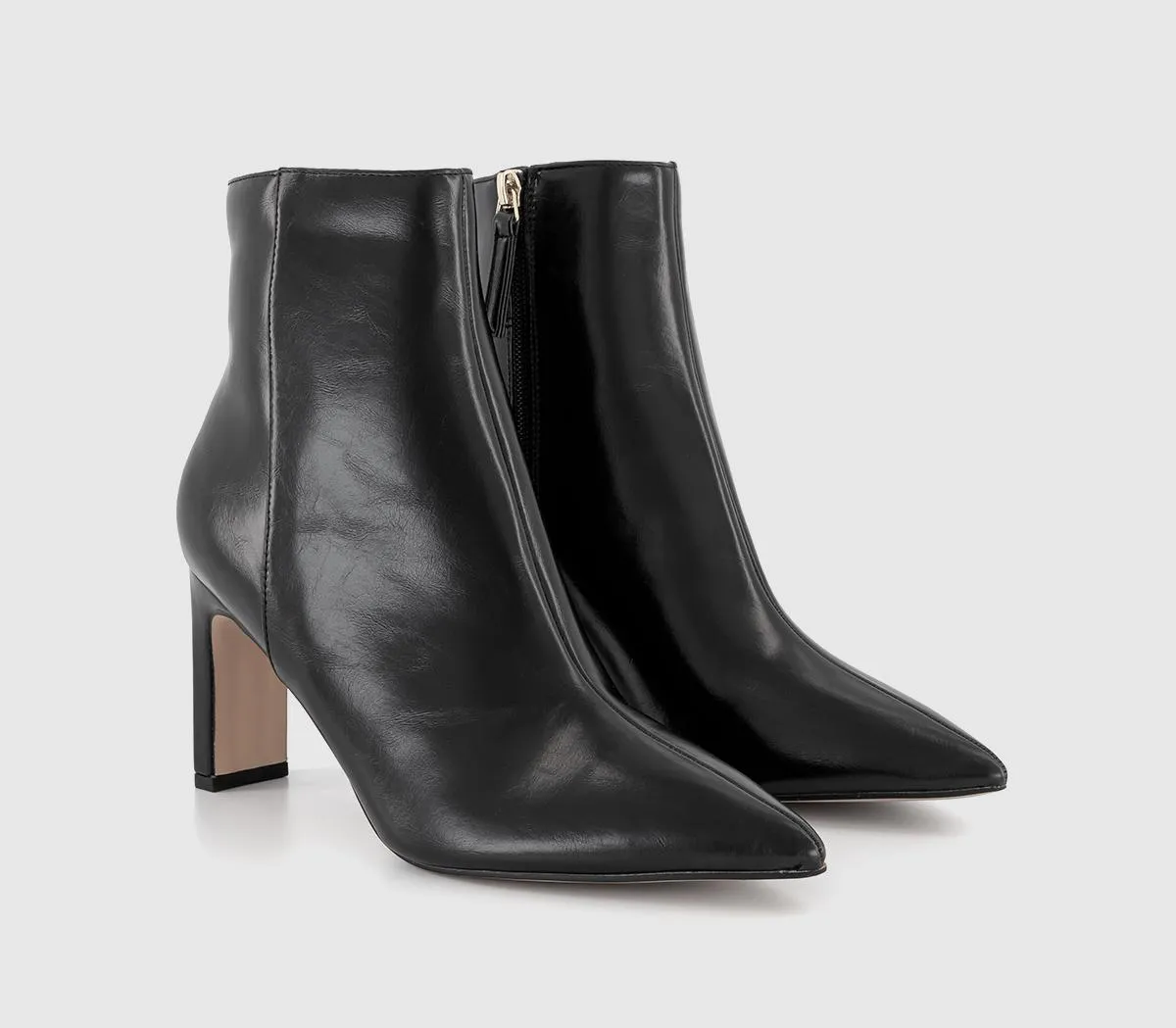 OFFICE Adele Slim Heel Ankle Boots Black