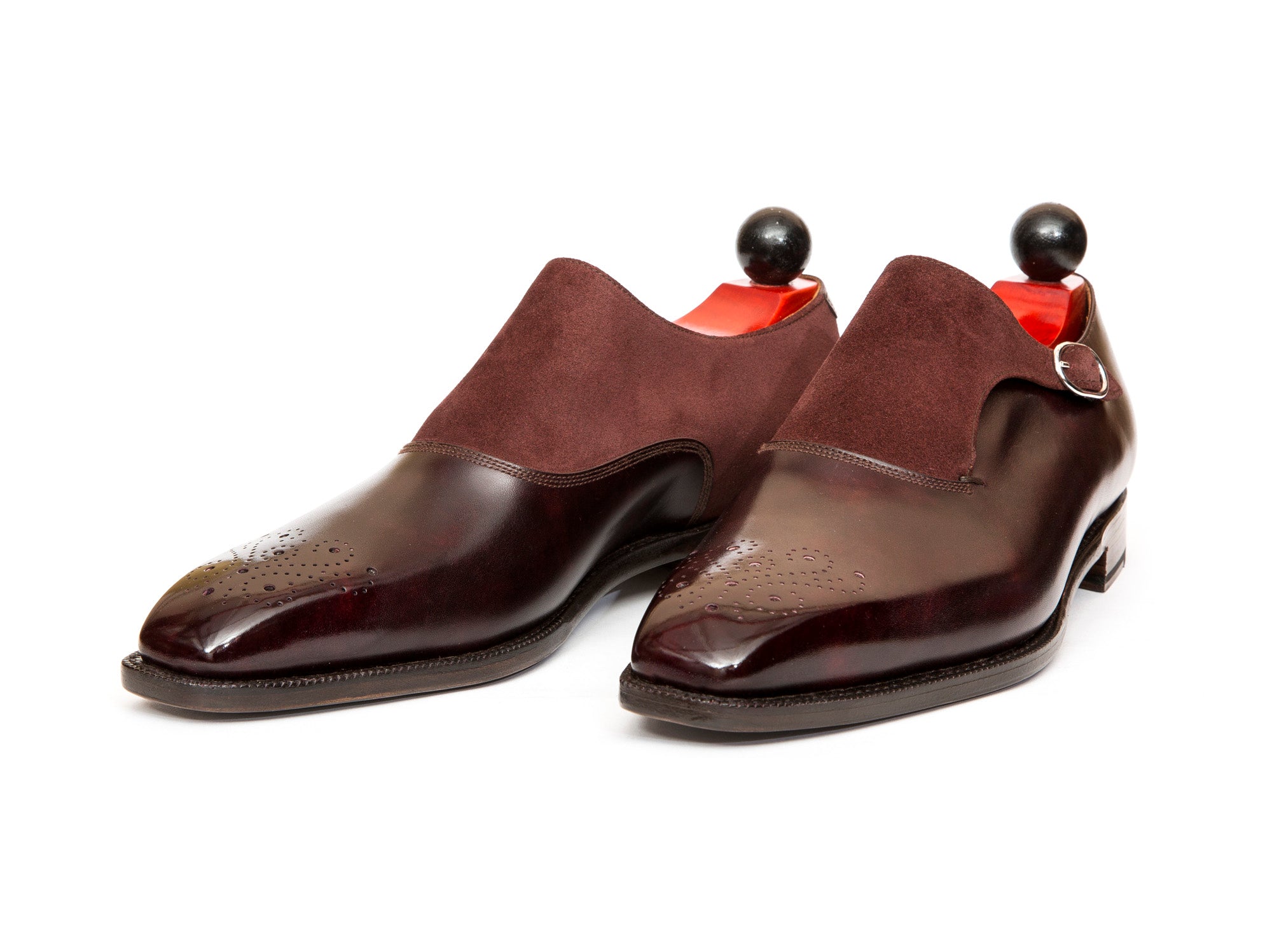 Overlake - MTO - Plum Museum Calf / Burgundy Suede - MGF Last - Single Leather Sole