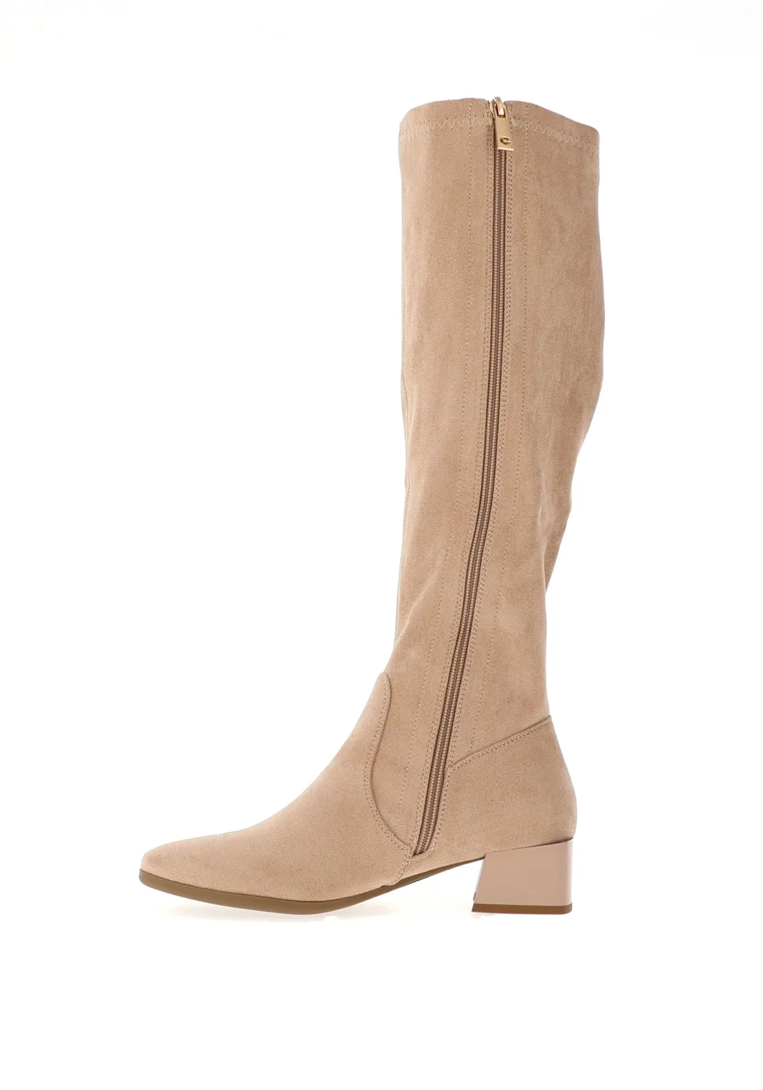 Patrizio Como Emmetton Heeled Knee High Boots, Beige