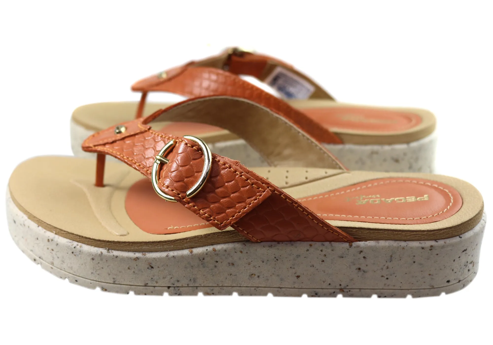 Pegada Explora Womens Comfort Leather Thongs Sandals Made In Brazil