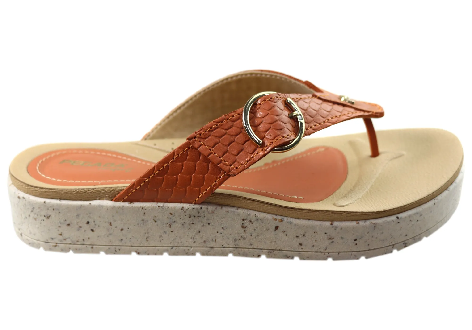 Pegada Explora Womens Comfort Leather Thongs Sandals Made In Brazil