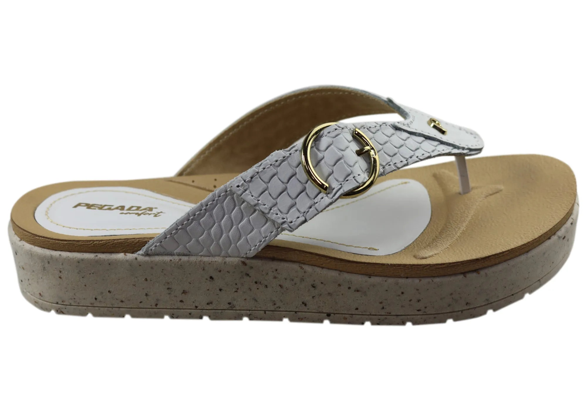 Pegada Explora Womens Comfort Leather Thongs Sandals Made In Brazil