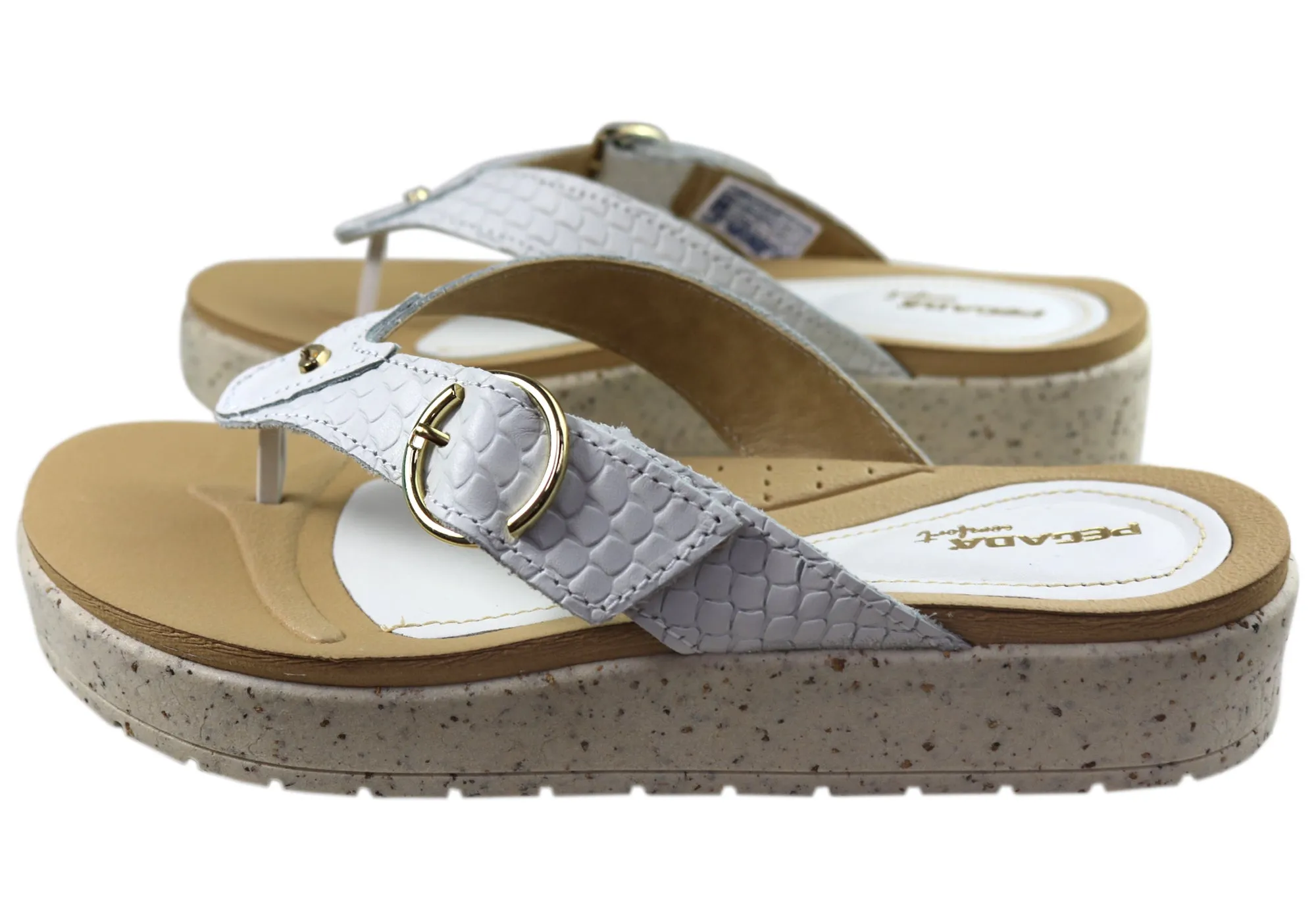 Pegada Explora Womens Comfort Leather Thongs Sandals Made In Brazil