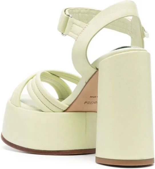 Premiata 130mm crossover-strap platform sandals Green