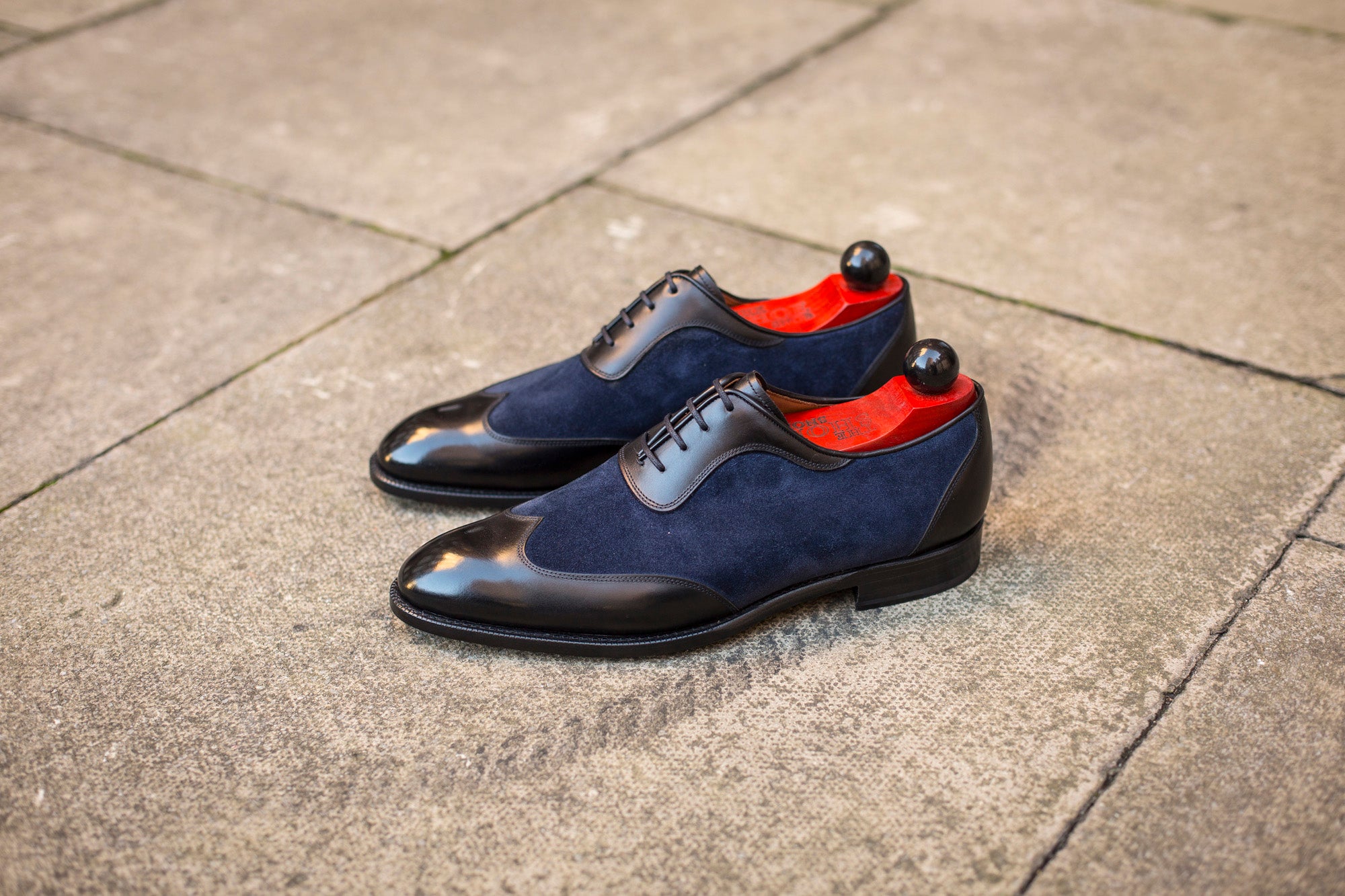 Rainier - MTO - Black Calf / Dark Blue Suede - NGT Last - Single Leather Sole