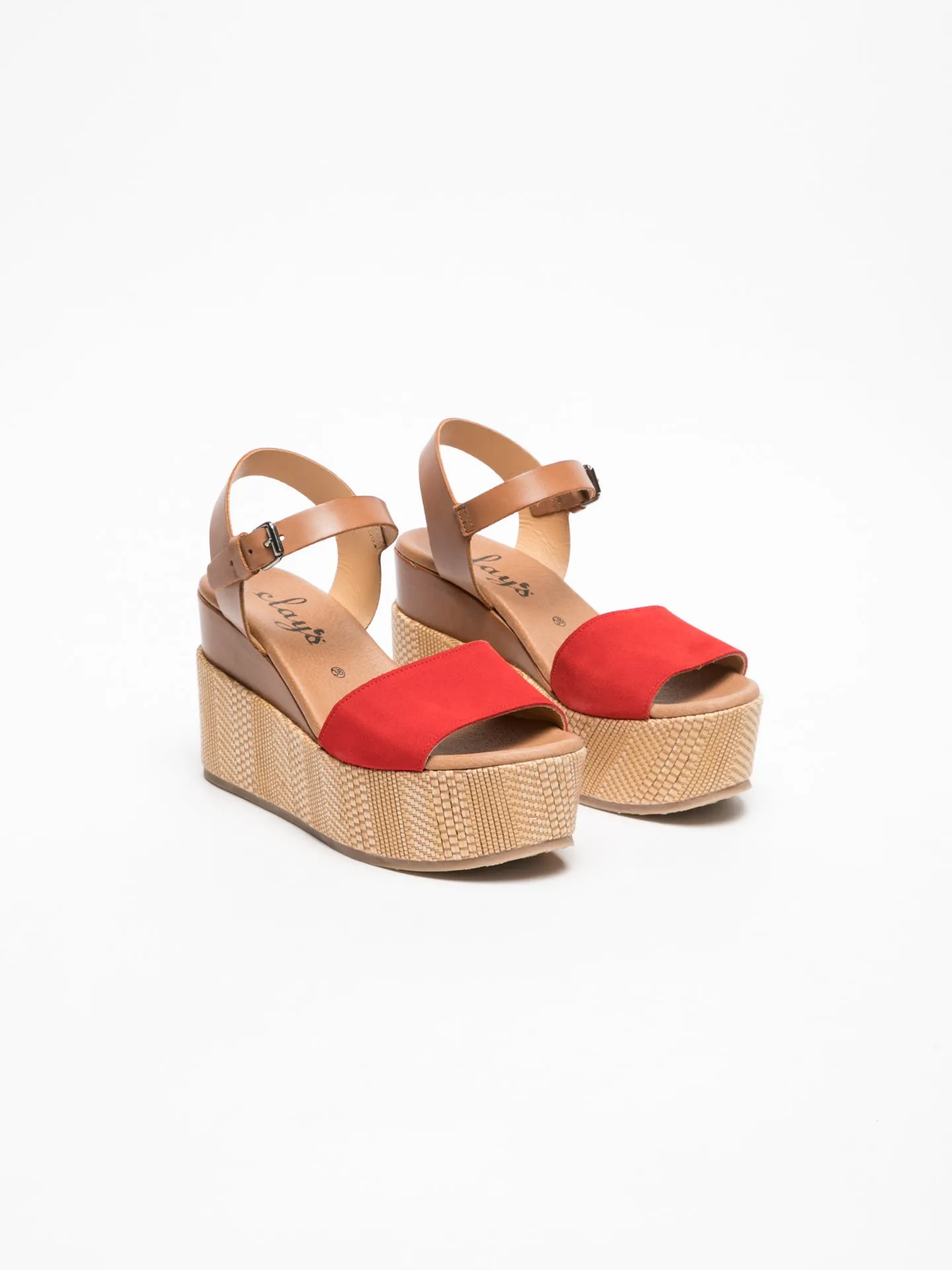 Red Platform Sandals