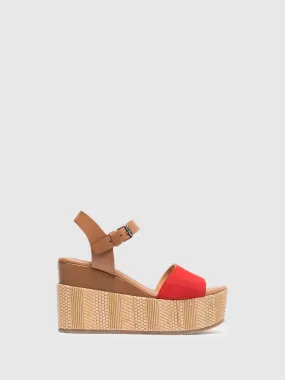 Red Platform Sandals