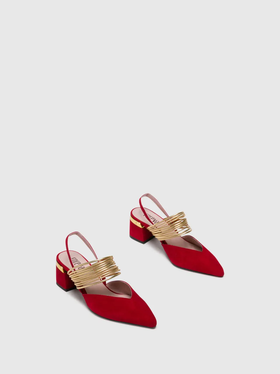 Red Sling-Back Sandals