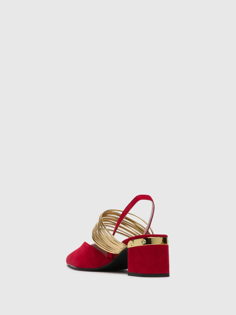 Red Sling-Back Sandals