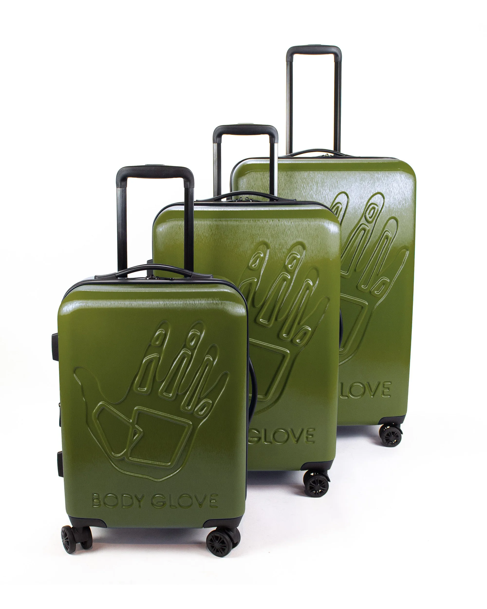 Redondo 3-Piece Hardside Spinner Luggage Set - Olive Branch