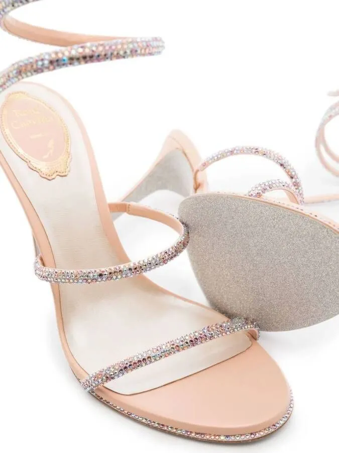 René Caovilla crystal-embellished strap-detail sandals Pink