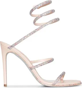 René Caovilla crystal-embellished strap-detail sandals Pink