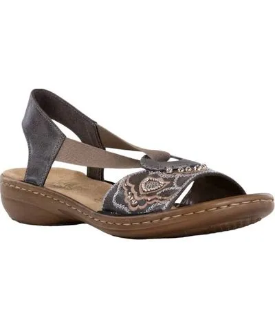 Rieker Women's Rieker Regina Sandals In 45 Smoke