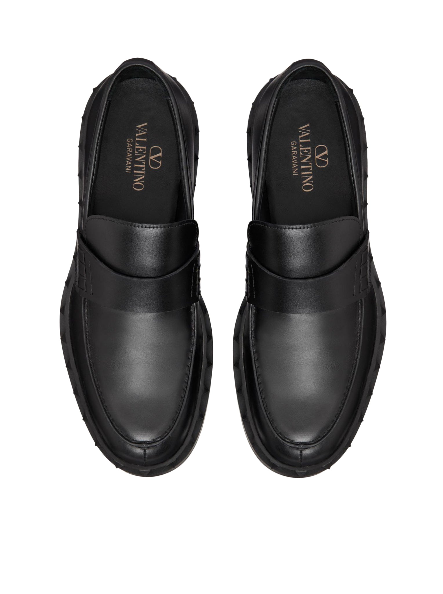 ROCKSTUD M-WAY CALFSKIN LOAFERS