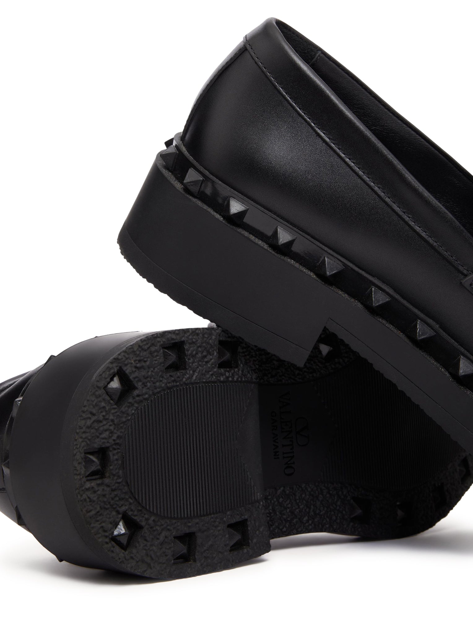 ROCKSTUD M-WAY CALFSKIN LOAFERS