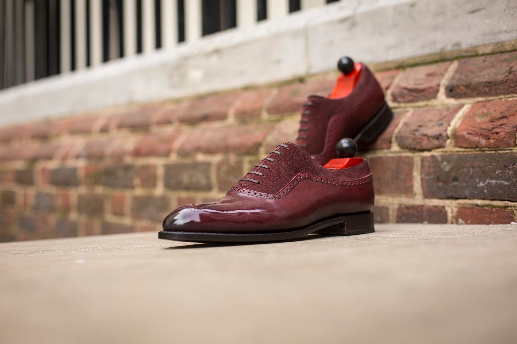 Roosevelt - MTO - Burgundy Calf / Burgundy Suede - NGT Last - Single Leather Sole