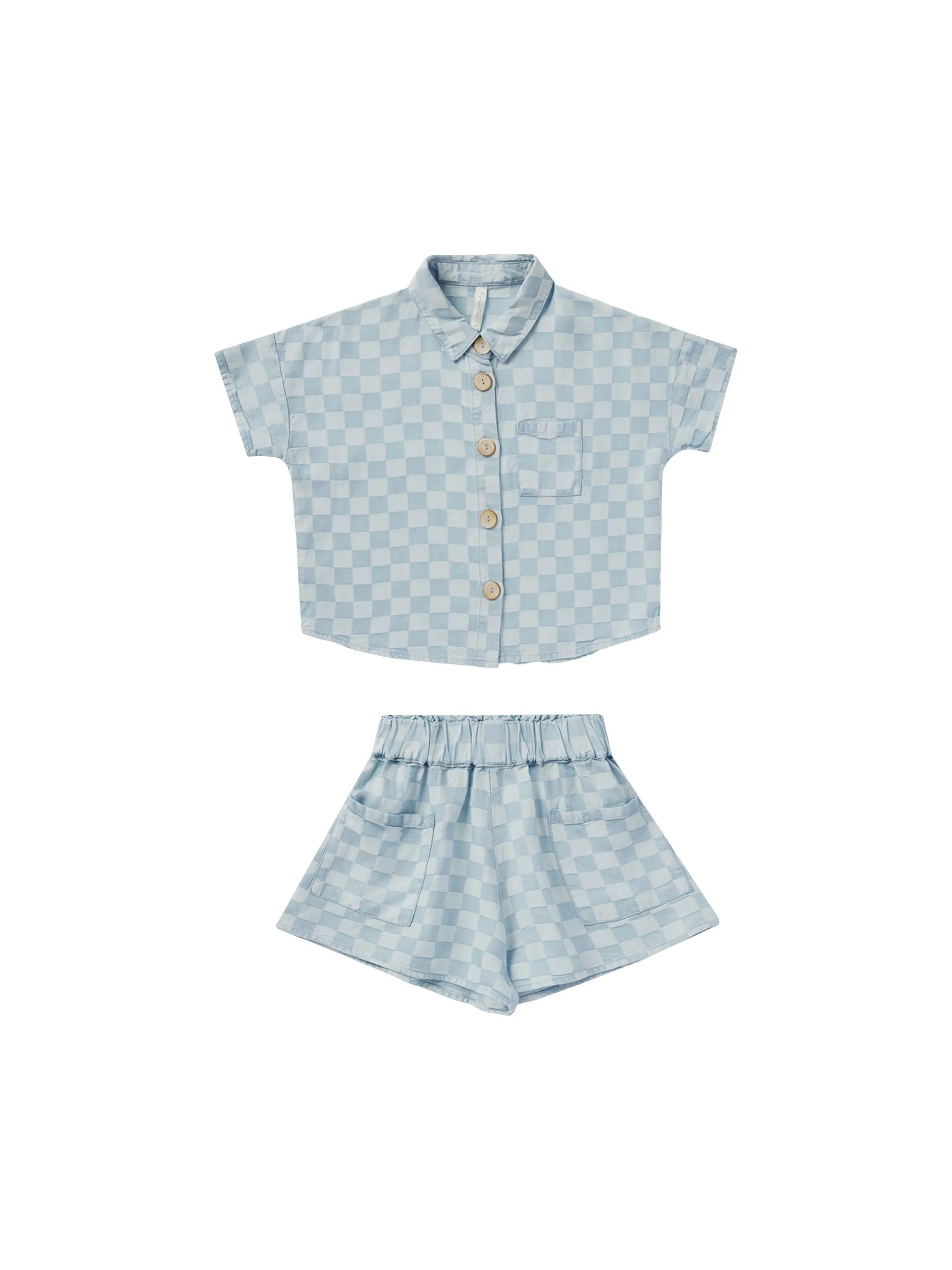 Rylee & Cru - Blue Check Kelli Set