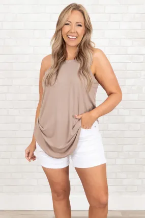 Simply Elegant Tank, Ash Mocha