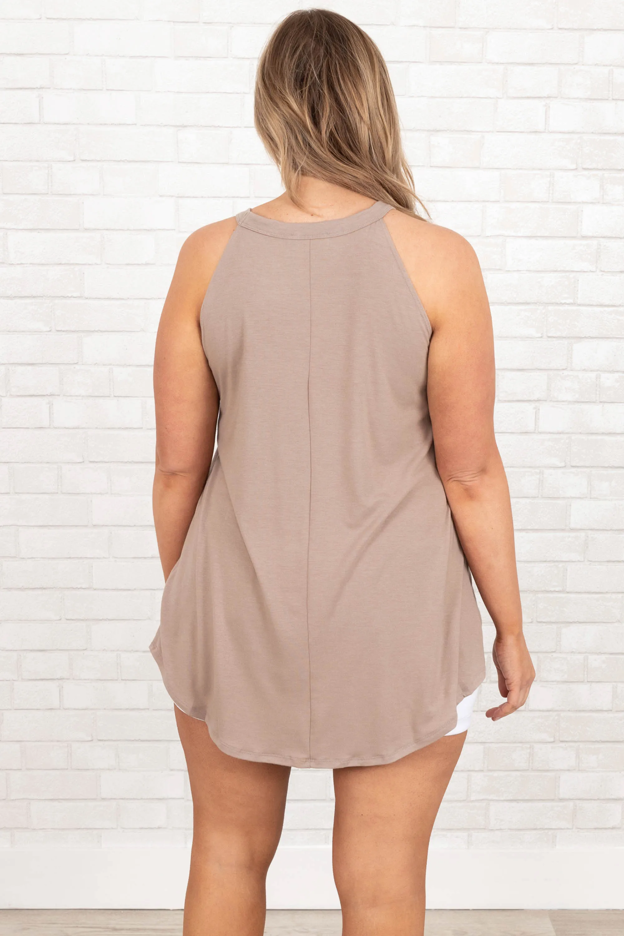 Simply Elegant Tank, Ash Mocha