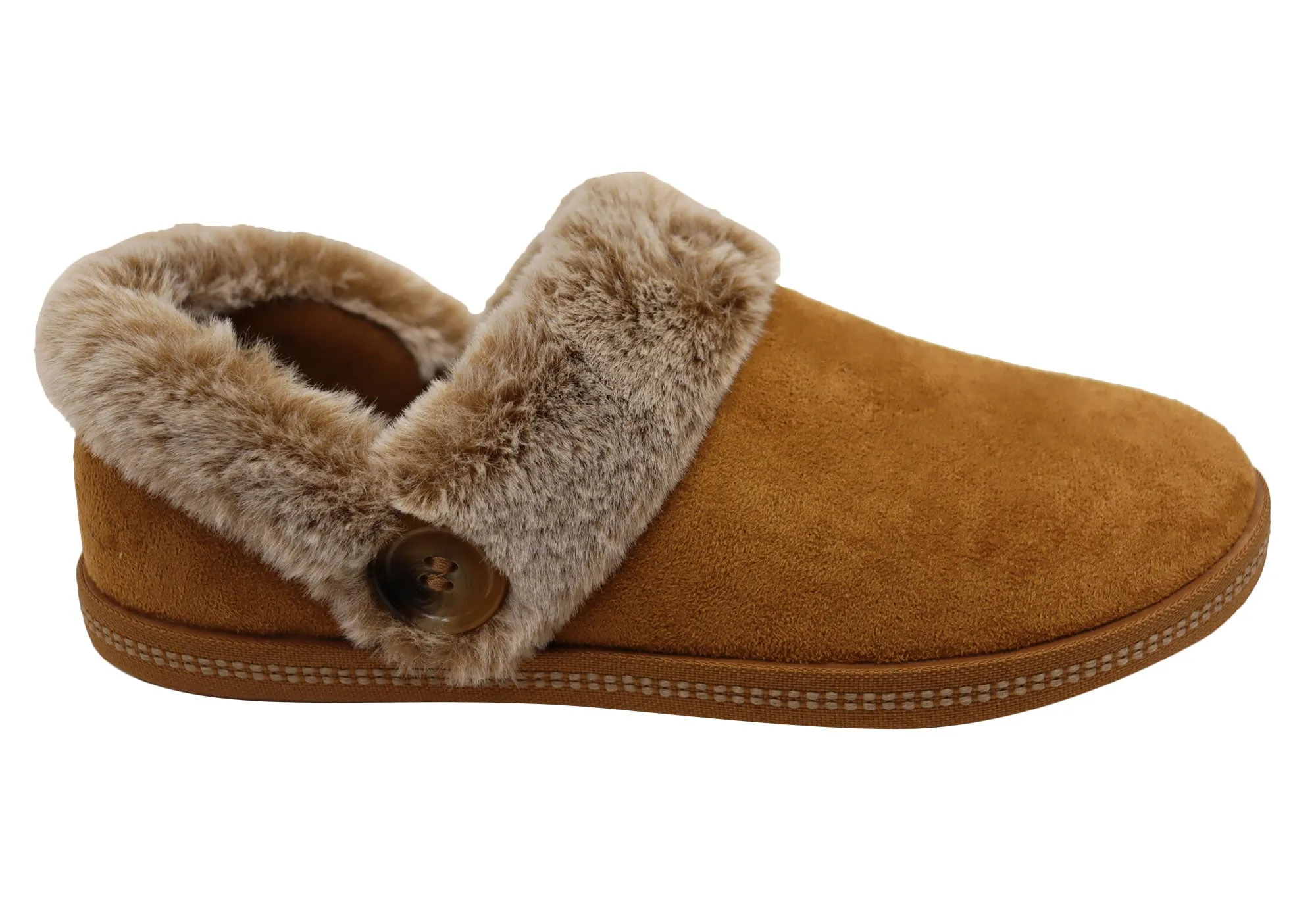 Skechers Womens Cozy Campfire Fresh Toast Comfort Indoor Slippers