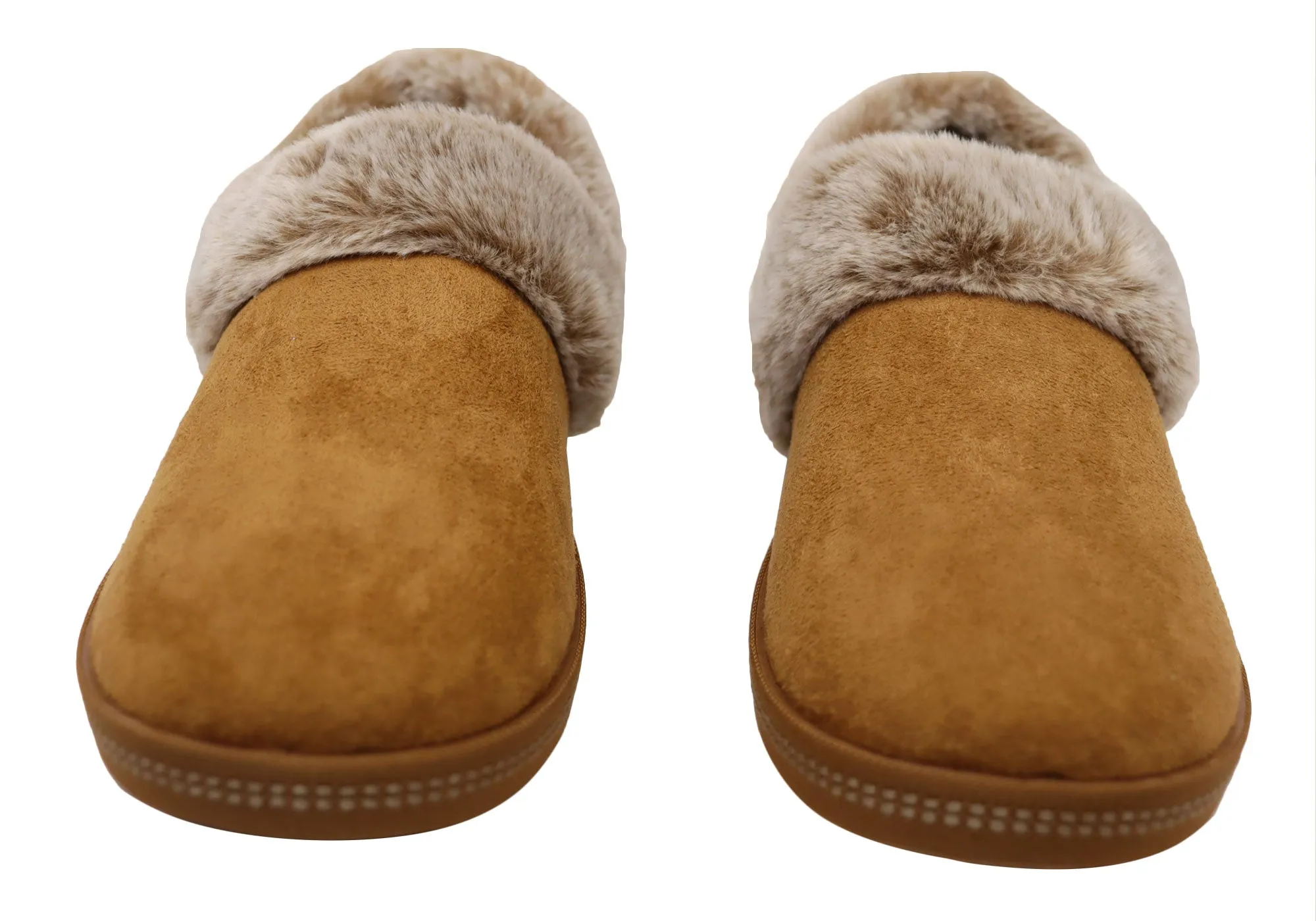 Skechers Womens Cozy Campfire Fresh Toast Comfort Indoor Slippers