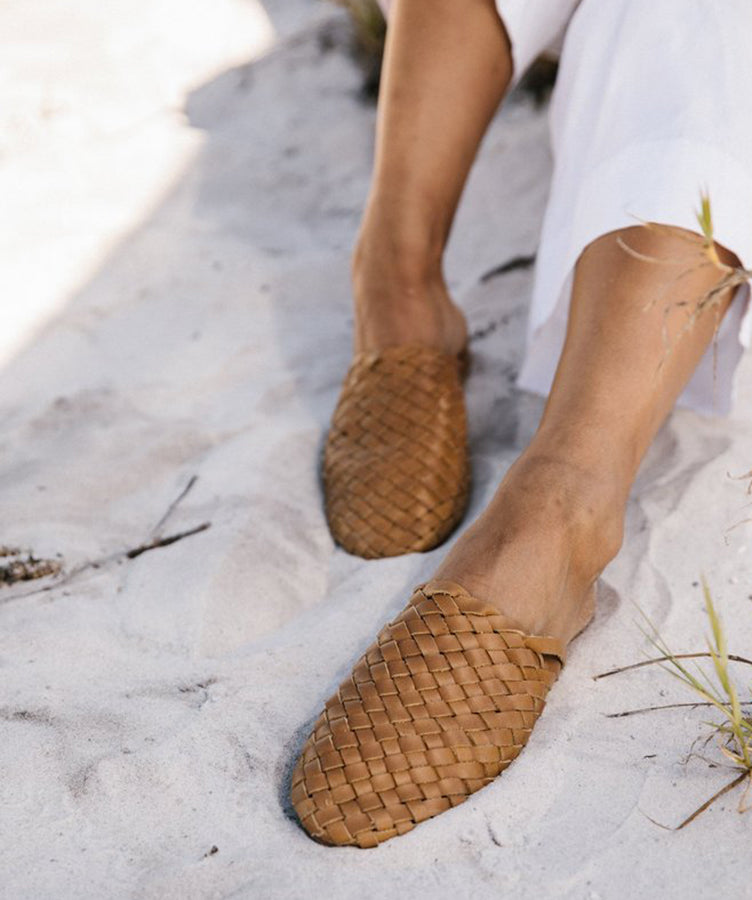 St. Agni Bunto Woven Loafers Almond