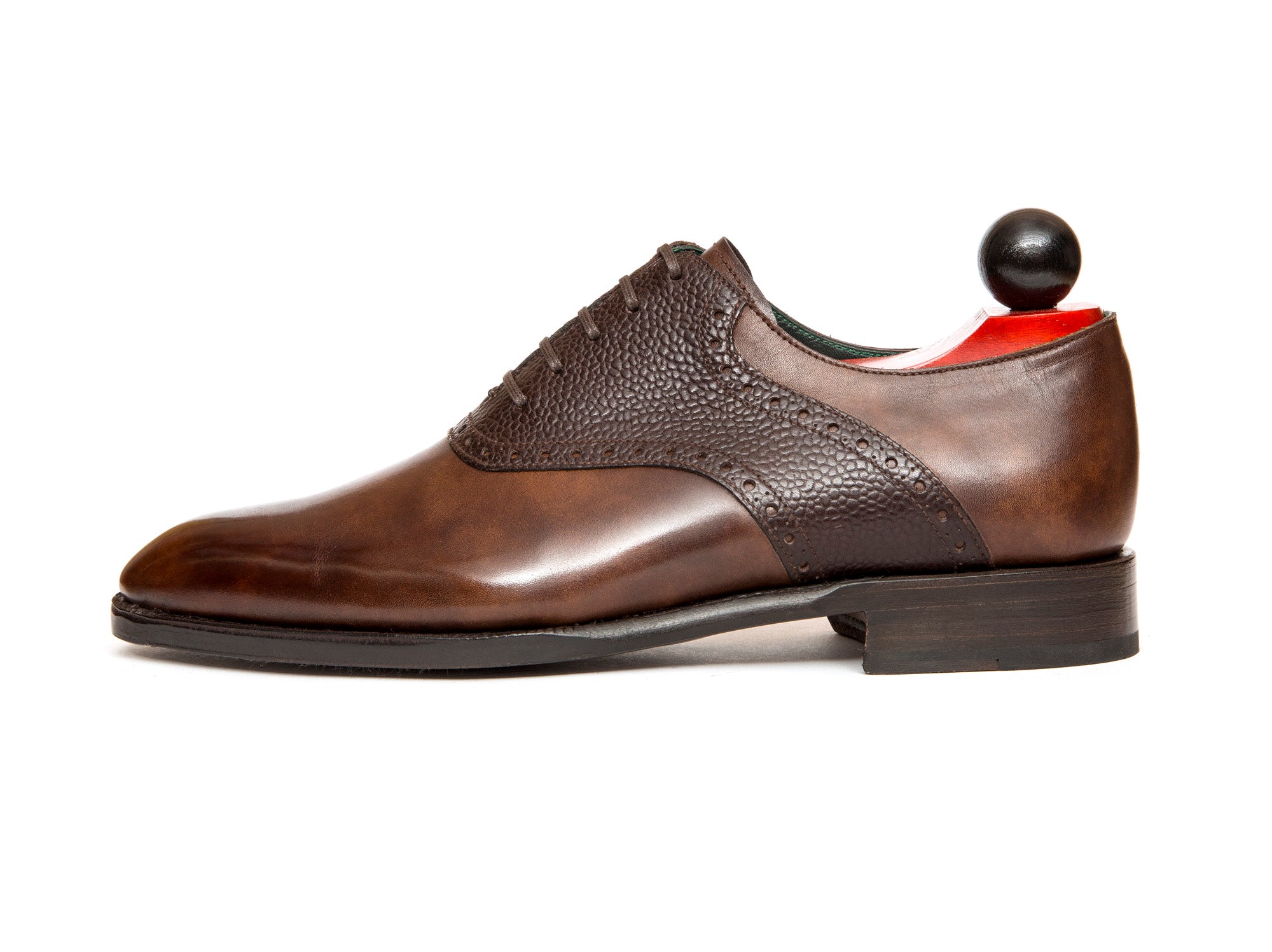 Stefano Redux - MTO - Copper Museum Calf / Dark Brown Scotch Grain - SEA Last - Single Leather Sole