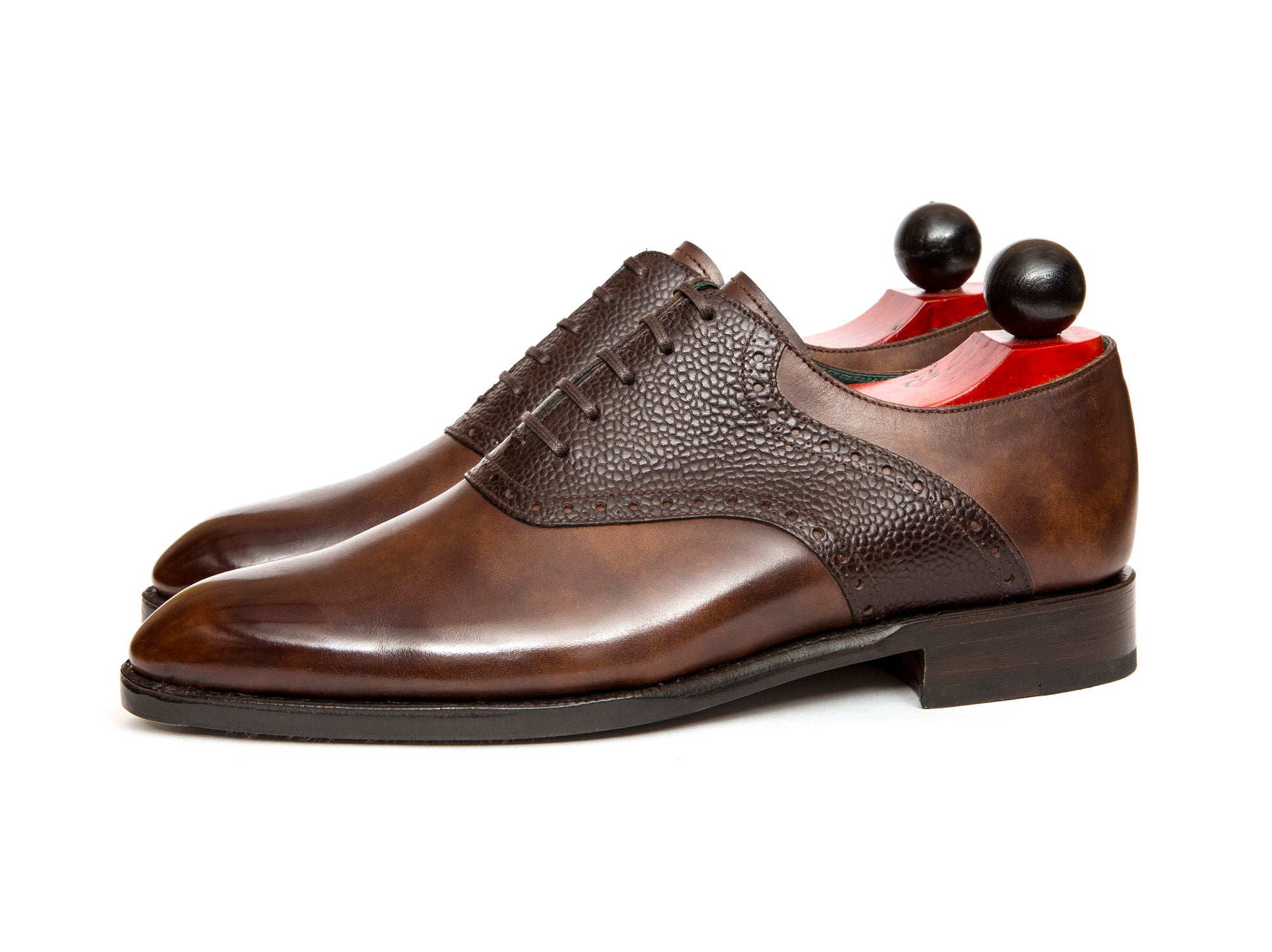 Stefano Redux - MTO - Copper Museum Calf / Dark Brown Scotch Grain - SEA Last - Single Leather Sole