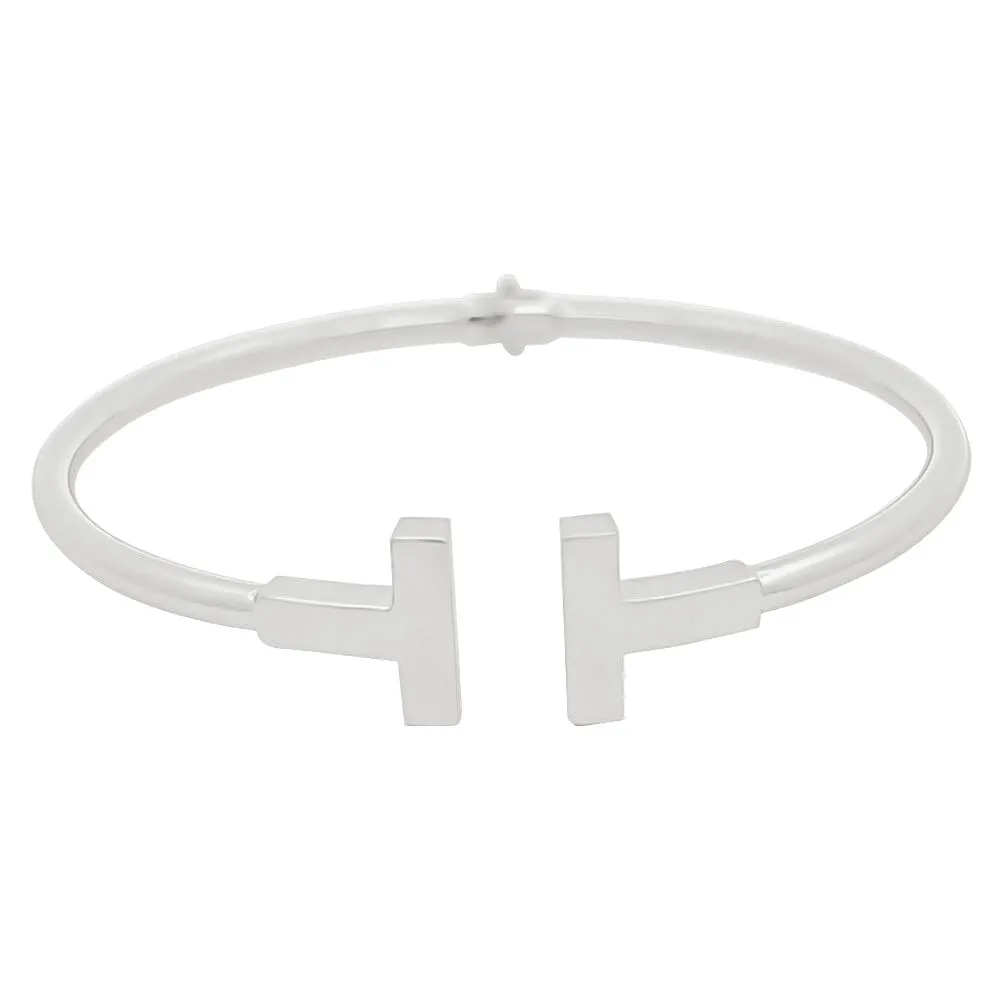 TBar Solid 10K Gold Women's Bangle