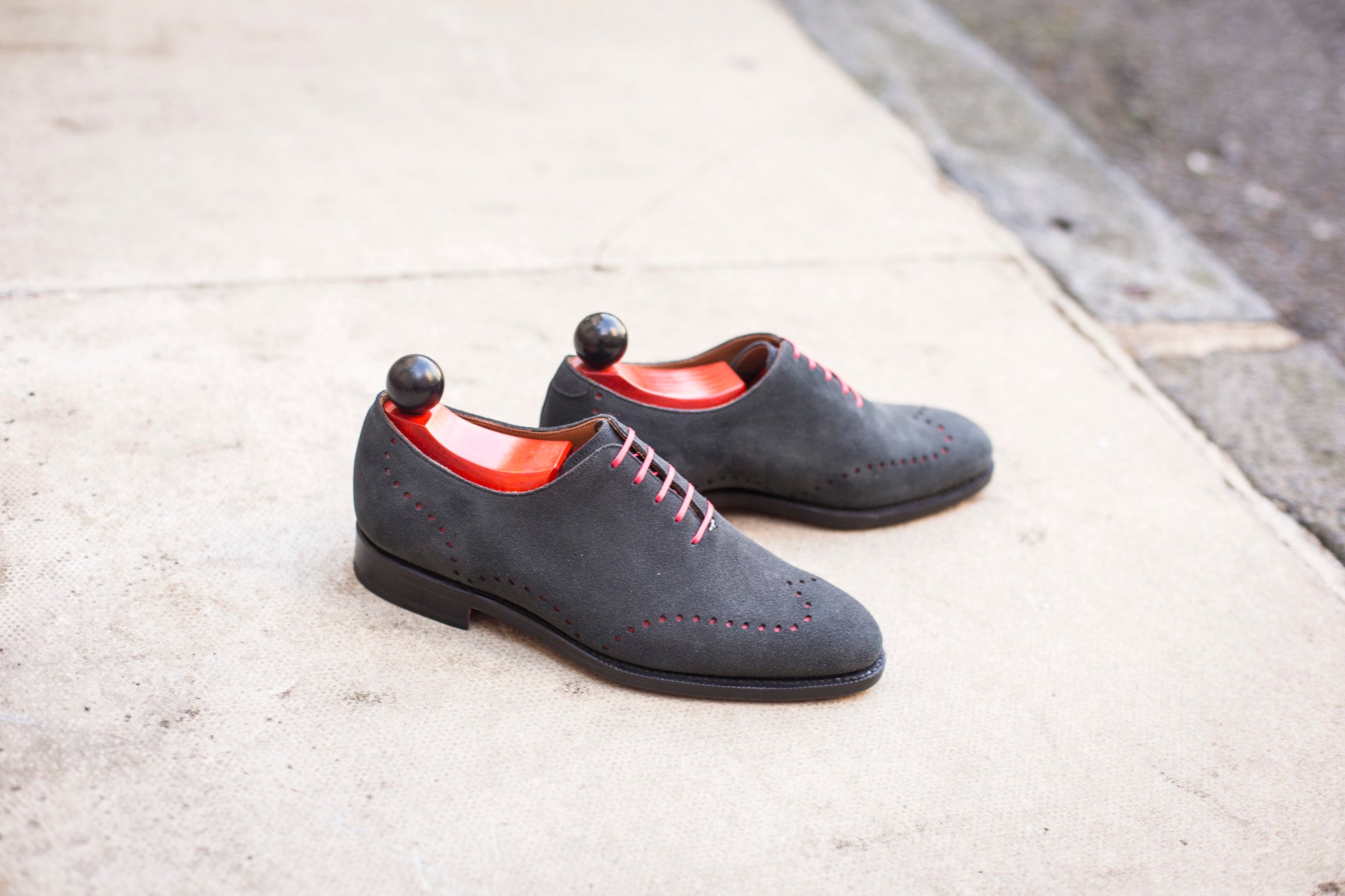 Tony - MTO - Black Suede - Red Underlay - TMG Last - Red Single Leather Sole