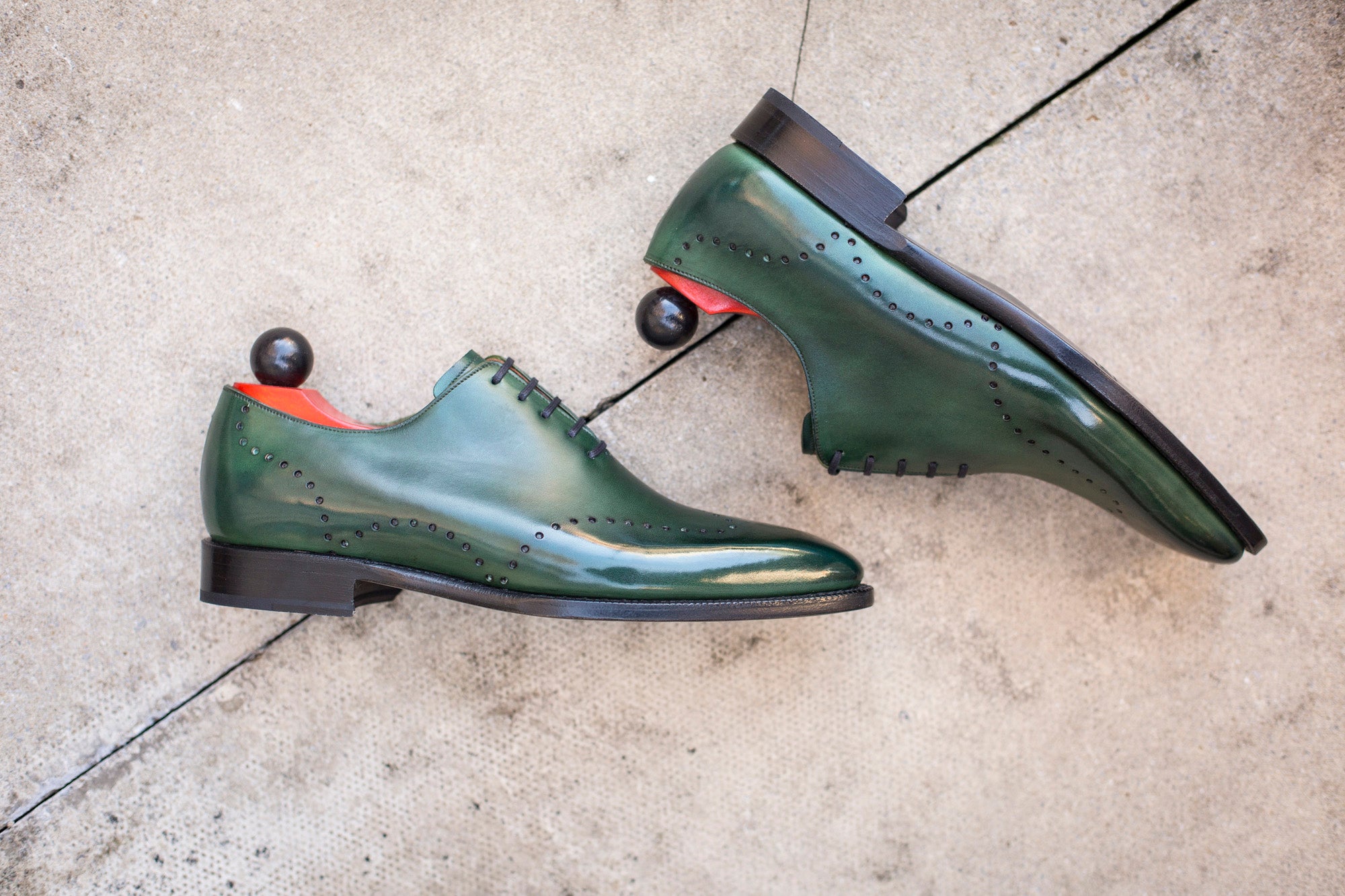 Tony - MTO - Forest Green Calf - LPB Last - Single Leather Sole