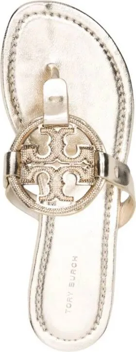 Tory Burch Miller Pavé rhinestone-embellished sandals Gold