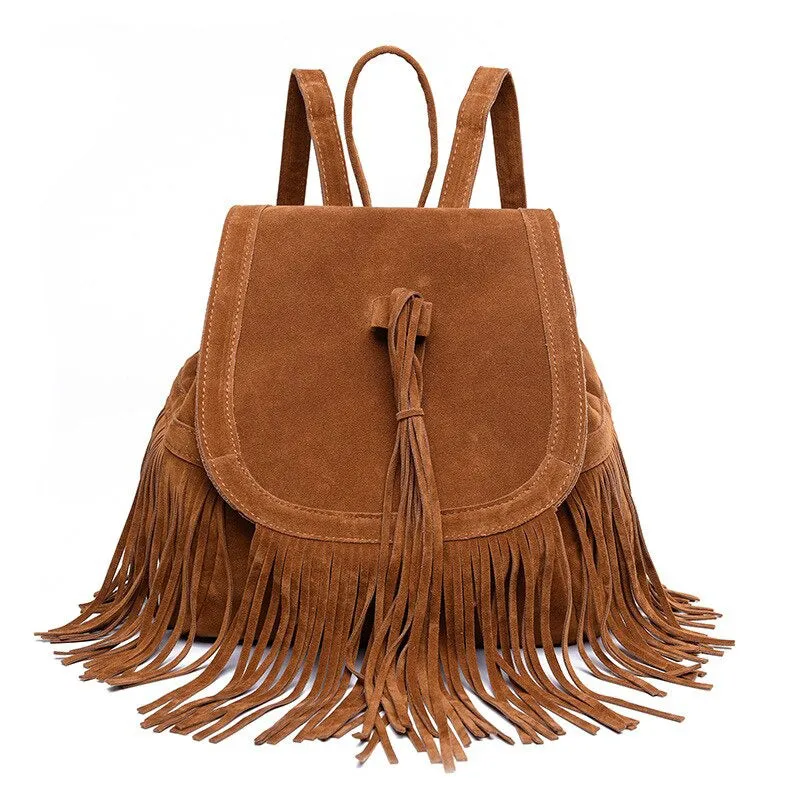 UK SALE of Female Tassel Backpacks in Unique Design / Women Accessories