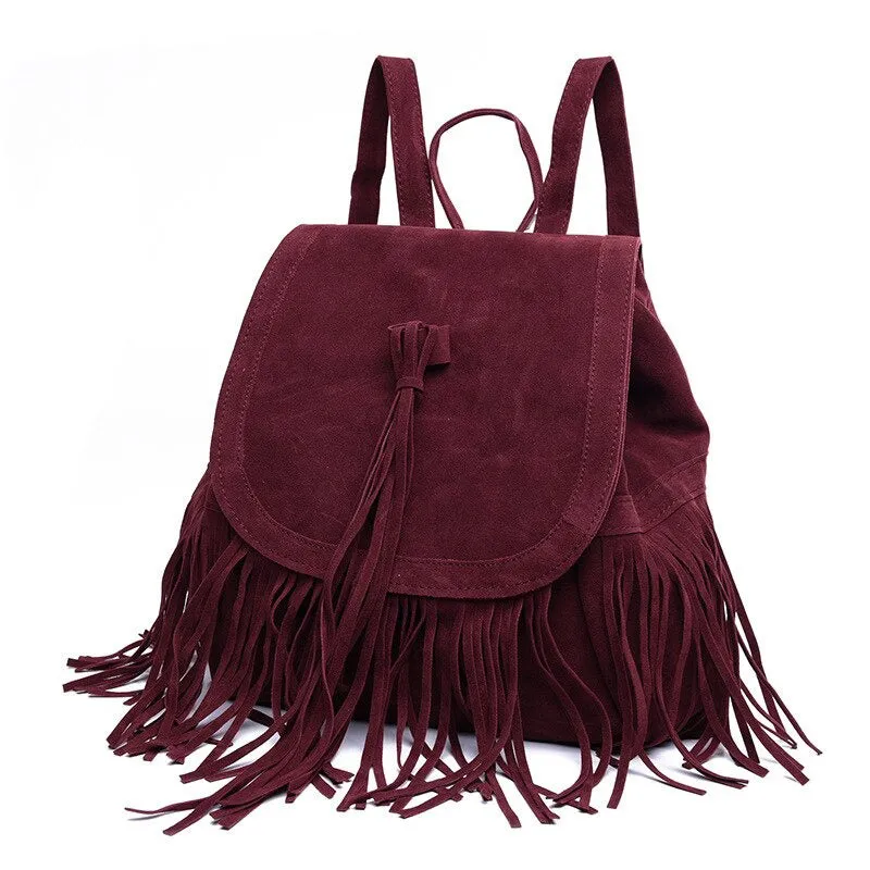 UK SALE of Female Tassel Backpacks in Unique Design / Women Accessories