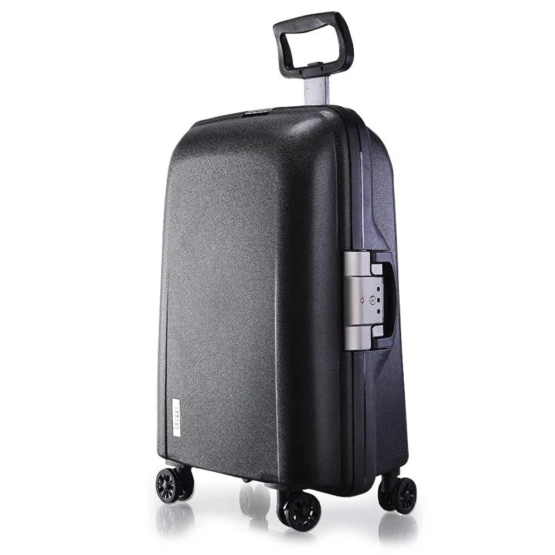 Unisex 20 22 26 28 Inch Single Lever Rolling Luggage Travel Suitcase