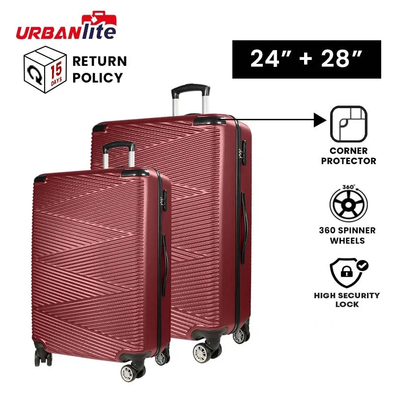 URBANlite Echo 2.0 24+28Bundle | 8-Wheel Spinner | Corner Guard | Hard Case Luggage