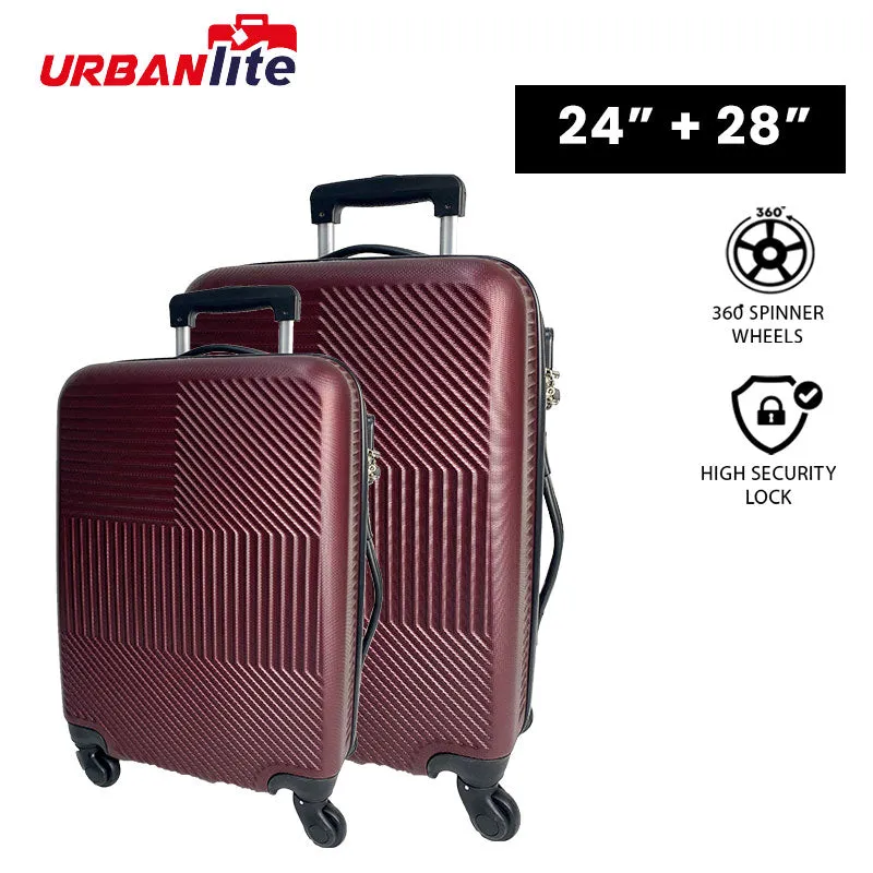 URBANlite Ray 24+28 Bundle | 4-Wheel Spinner | Anti-Scratch | Hard Case Luggage