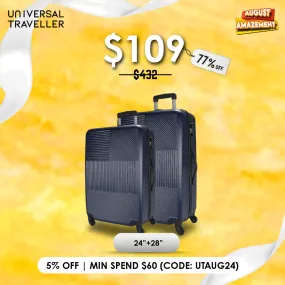 URBANlite Ray 24+28 Bundle | 4-Wheel Spinner | Anti-Scratch | Hard Case Luggage