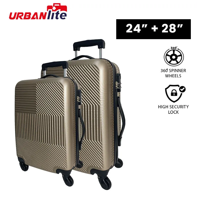 URBANlite Ray 24+28 Bundle | 4-Wheel Spinner | Anti-Scratch | Hard Case Luggage