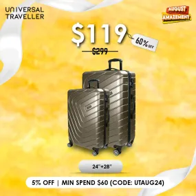 URBANlite Rayer 24+28 Bundle | 8-Wheel Spinner | Anti-Scratch | Hard Case Luggage