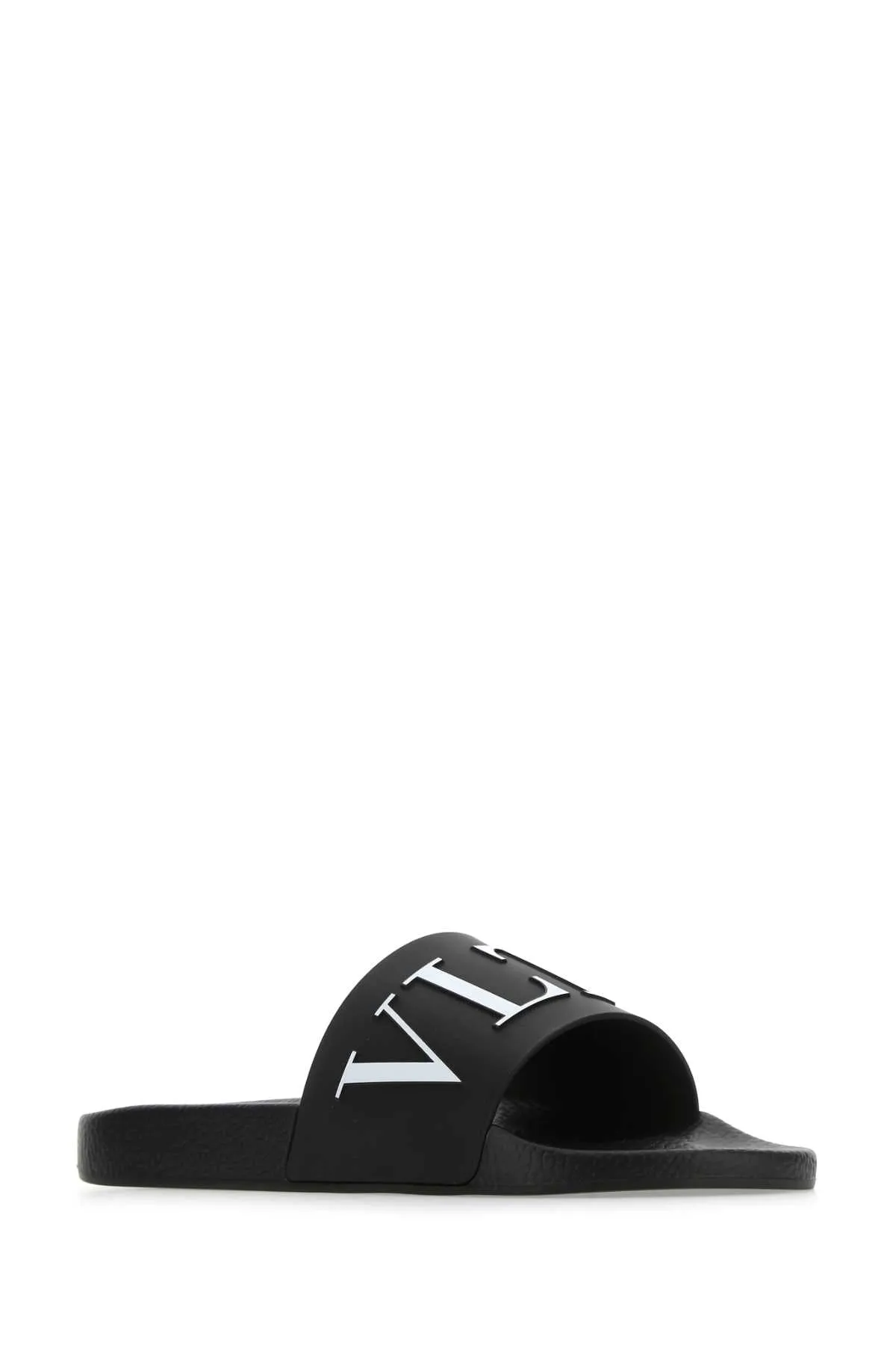 Valentino Garavani Black Rubber Slippers