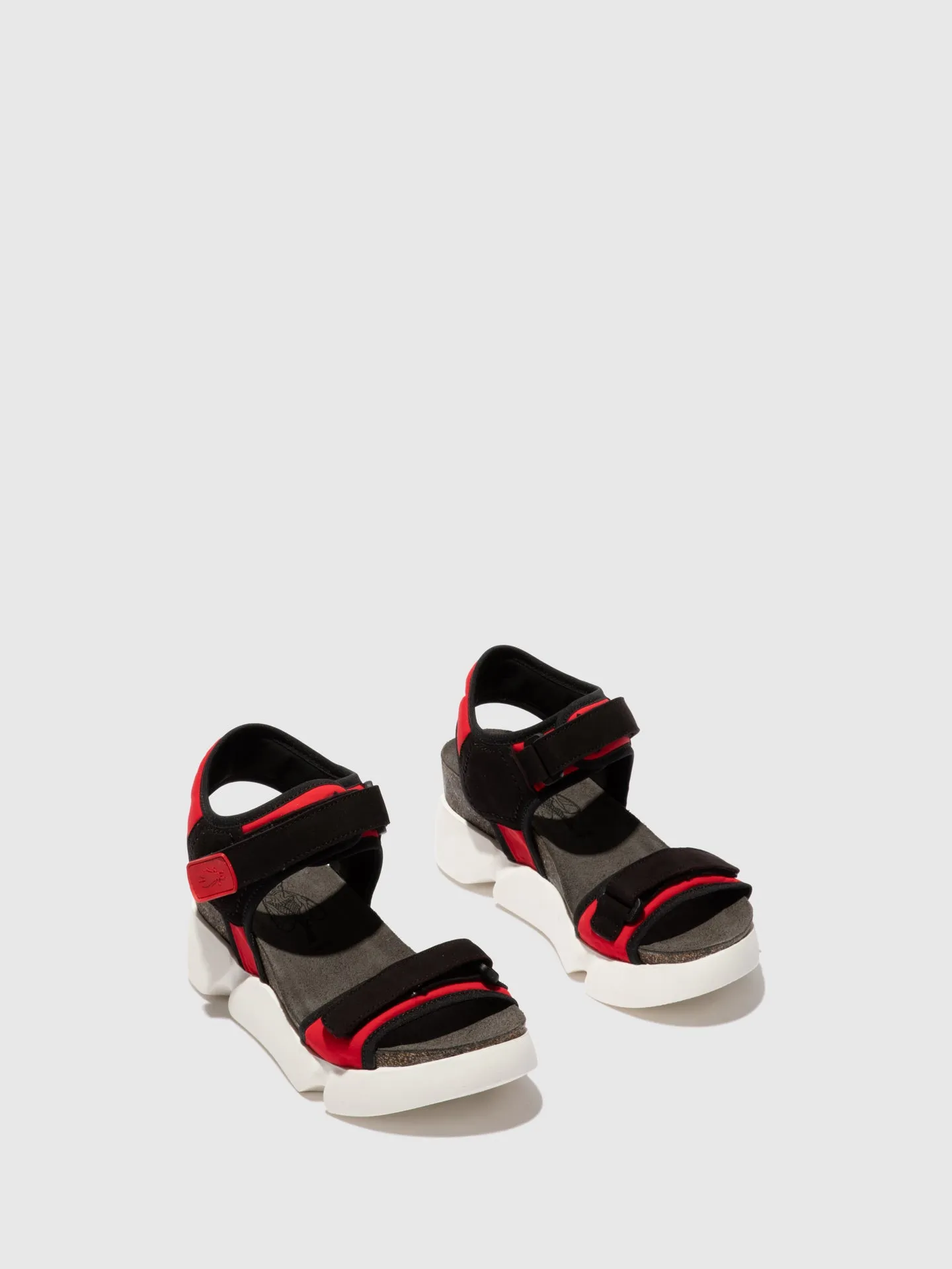 Velcro Sandals SIGO727FLY STRETCH/CUPIDO  RED/BLACK