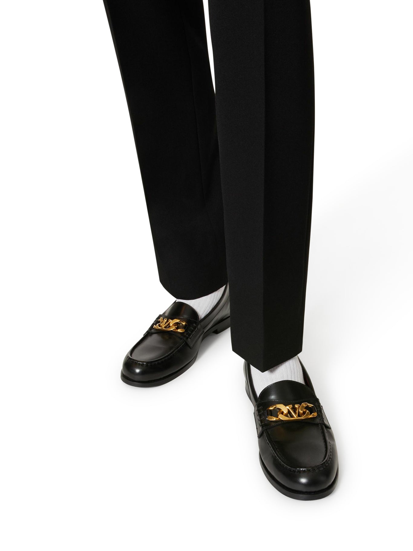 VLOGO CHAIN LOAFERS IN CALFSKIN