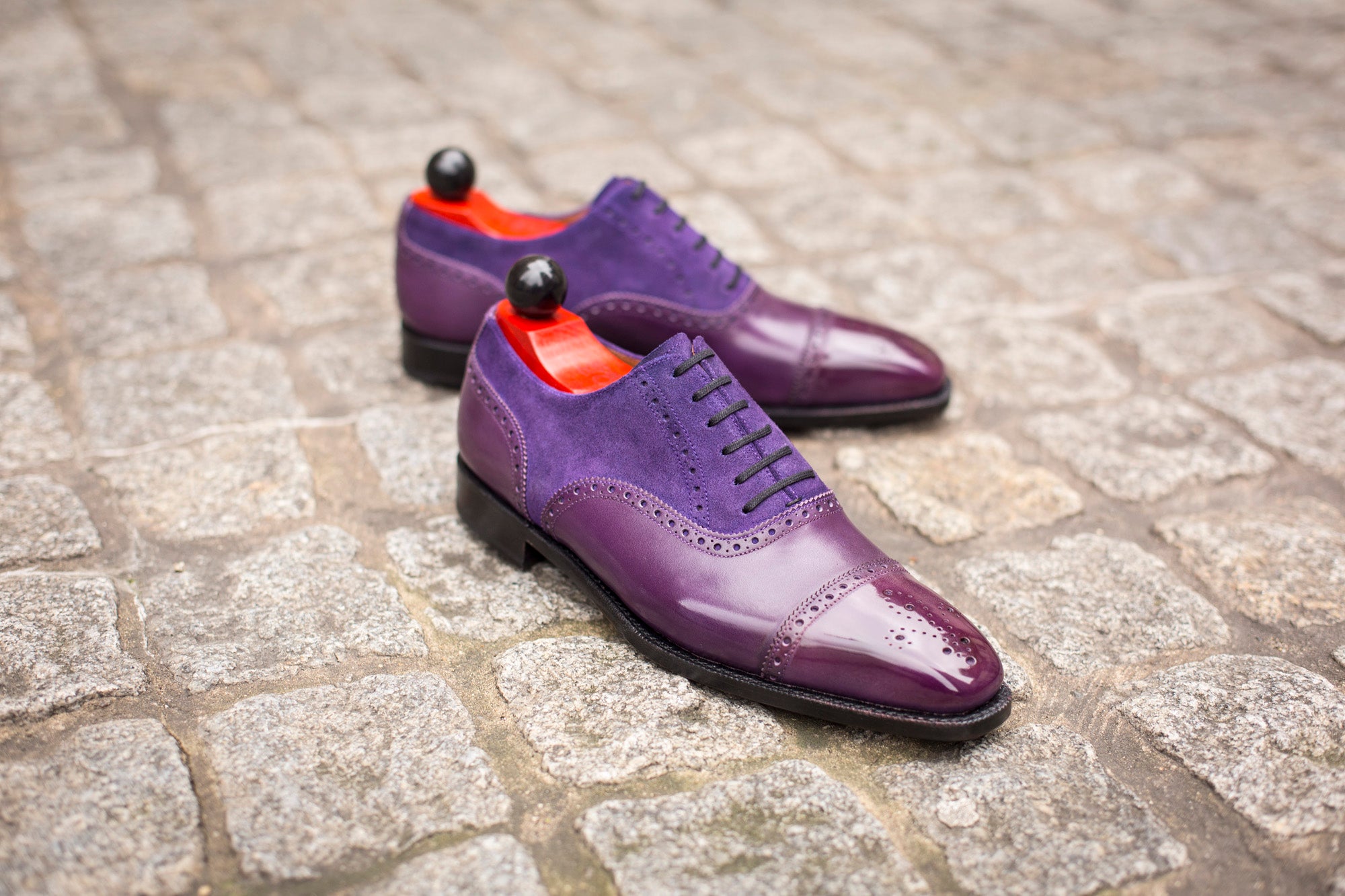 Wallingford - MTO - Purple Calf / Purple Suede - MGF Last - Single Leather Sole