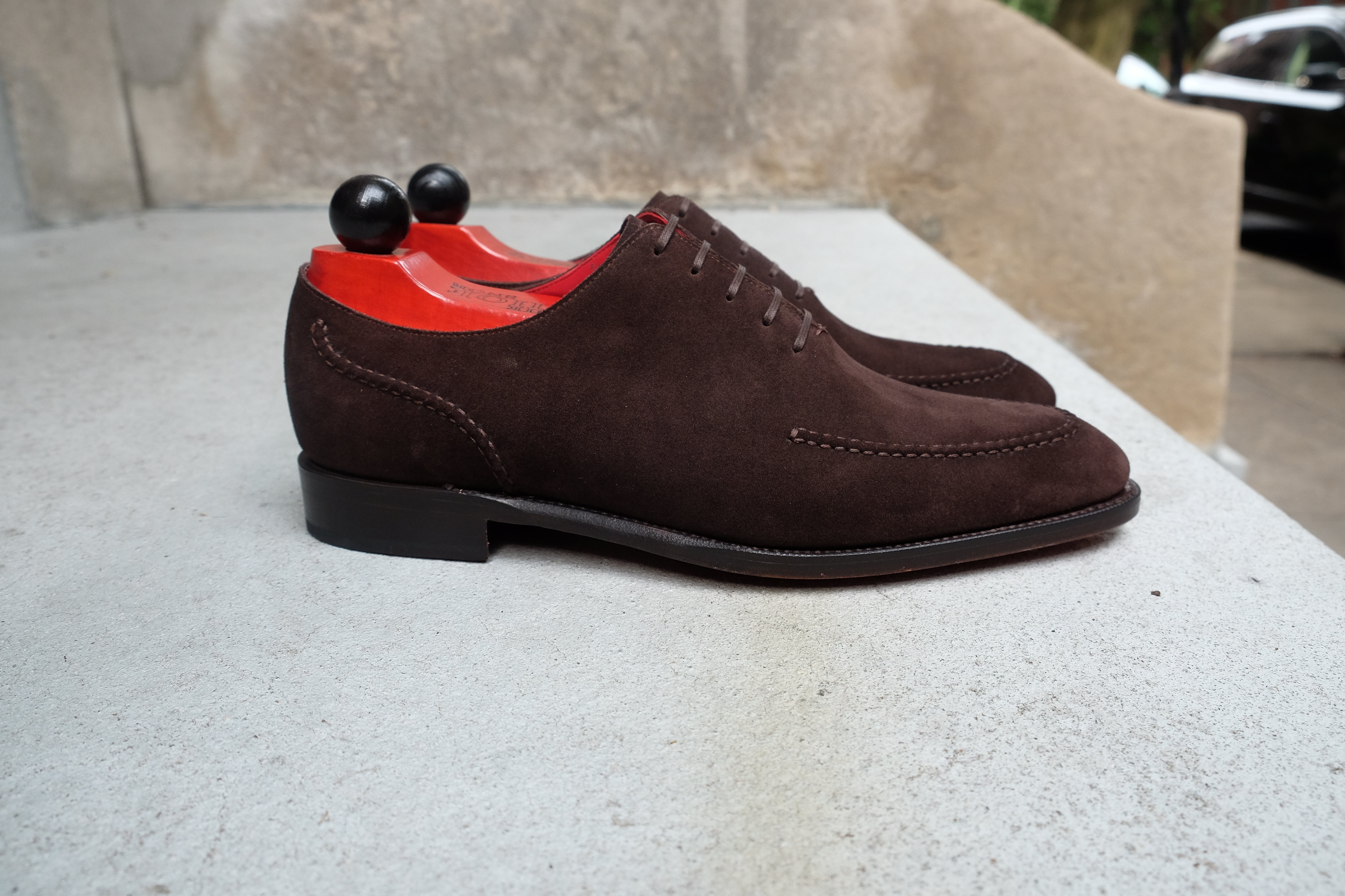 Whittier - MTO - Bitter Chocolate Suede - SEA Last - Single Leather Sole